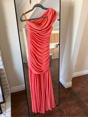 Maxi coral dress- never worn size large